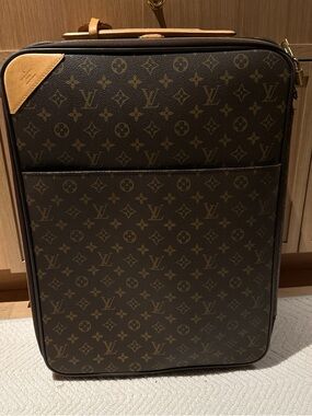 Louis Vuitton Monogram Carry-On Suitcase in Brown and Tan